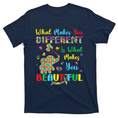 Elephant Autism Awareness Autistic For Mom Dads Wo T-Shirt