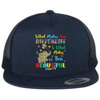 Elephant Autism Awareness Autistic For Mom Dads Wo Flat Bill Trucker Hat