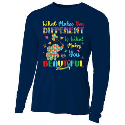 Elephant Autism Awareness Autistic For Mom Dads Wo Cooling Performance Long Sleeve Crew