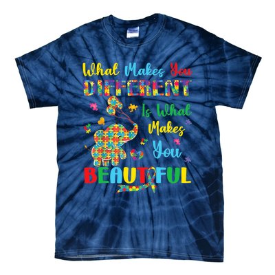 Elephant Autism Awareness Autistic For Mom Dads Wo Tie-Dye T-Shirt