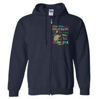 Elephant Autism Awareness Autistic For Mom Dads Wo Full Zip Hoodie