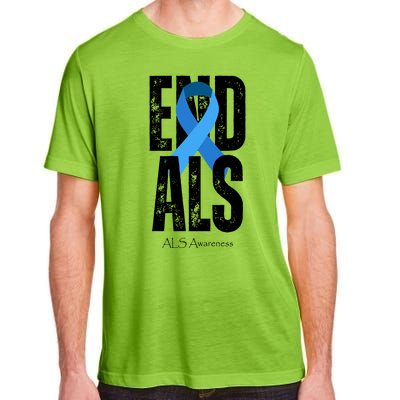 End Als Awareness Month Ribbon Adult ChromaSoft Performance T-Shirt