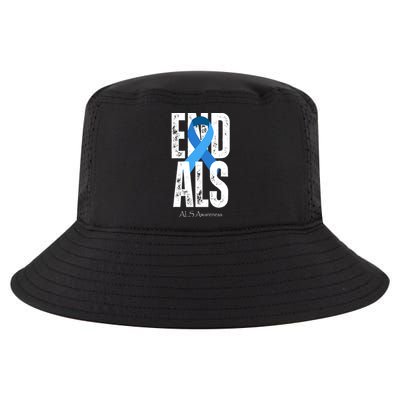 End Als Awareness Month Ribbon Cool Comfort Performance Bucket Hat