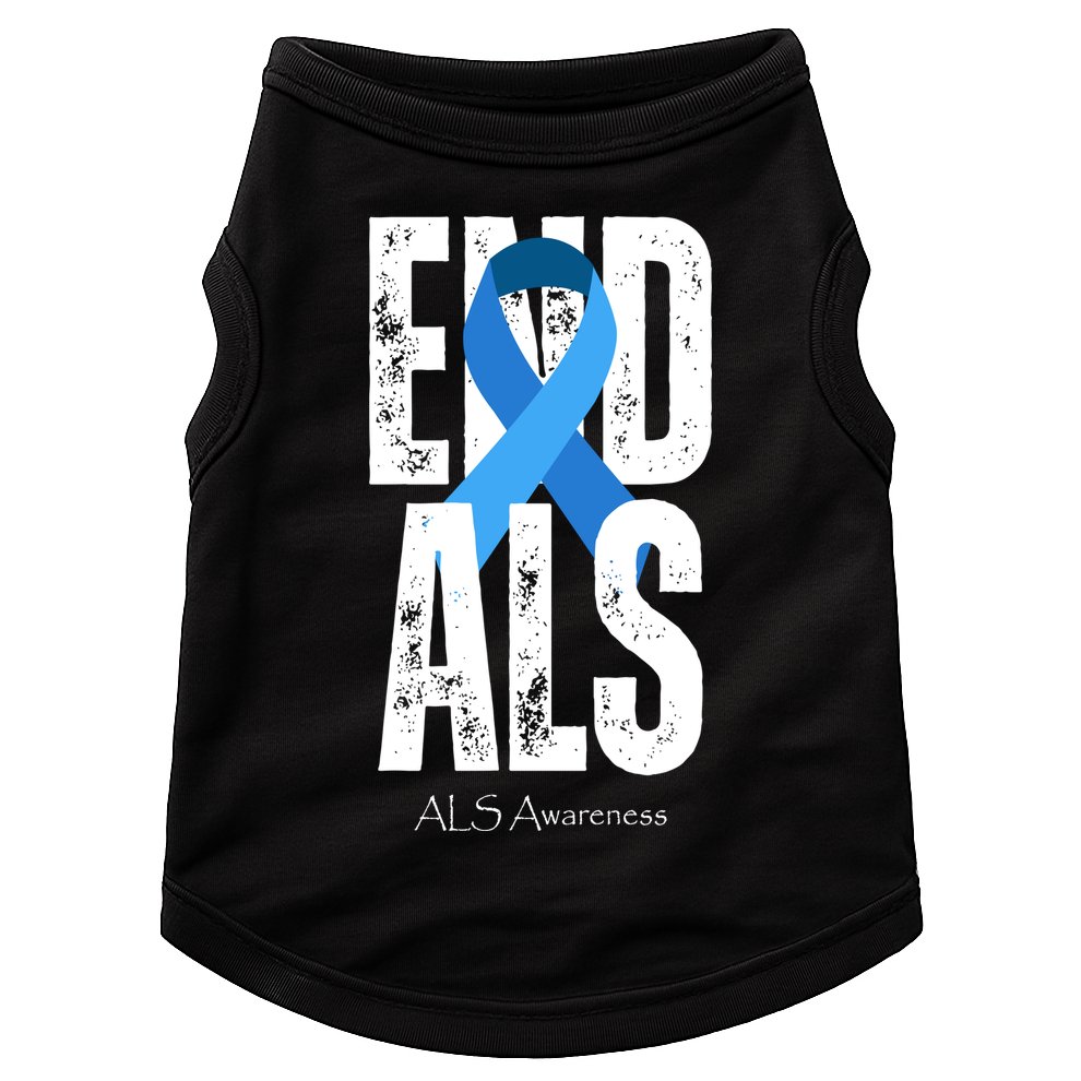 End Als Awareness Month Ribbon Doggie Tank