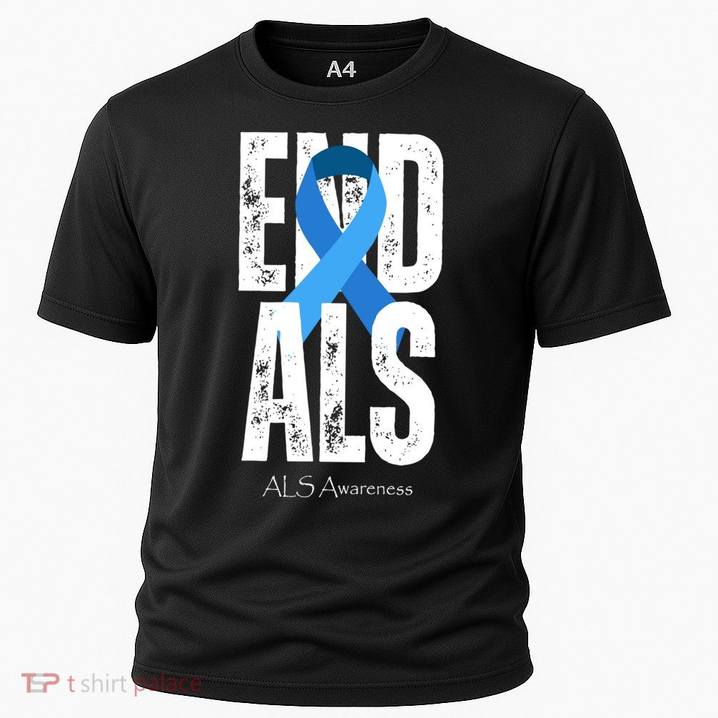 End Als Awareness Month Ribbon Cooling Performance Crew T-Shirt