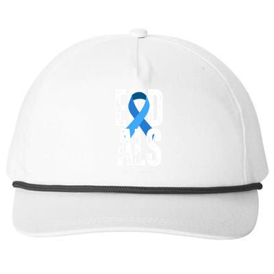 End Als Awareness Month Ribbon Snapback Five-Panel Rope Hat