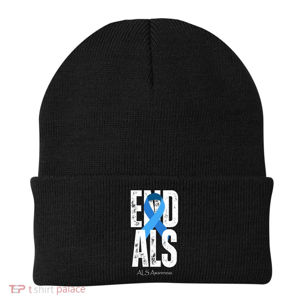 End Als Awareness Month Ribbon Beanie