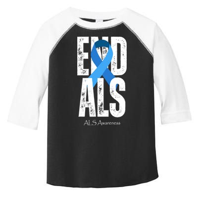 End Als Awareness Month Ribbon Toddler Fine Jersey T-Shirt