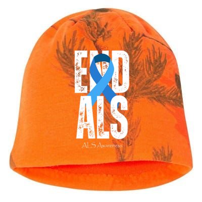 End Als Awareness Month Ribbon Kati - Camo Knit Beanie