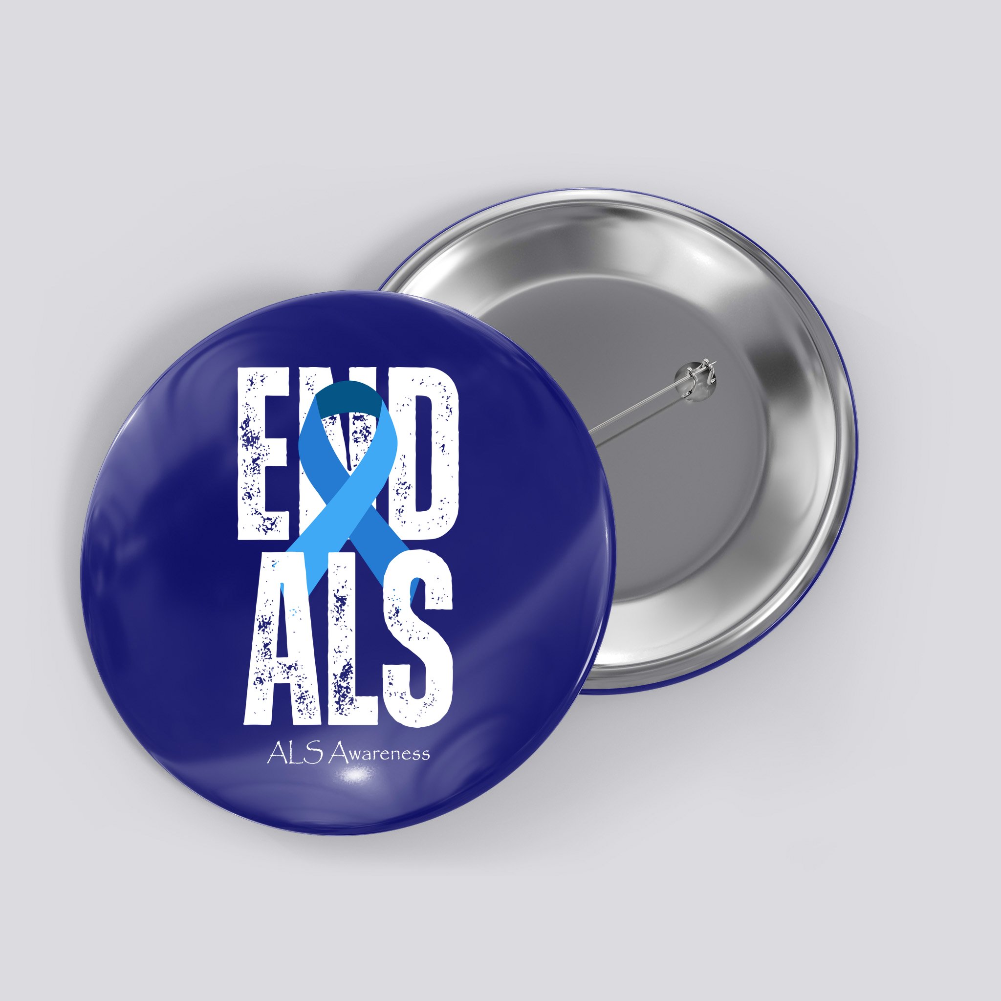 End Als Awareness Month Ribbon Button