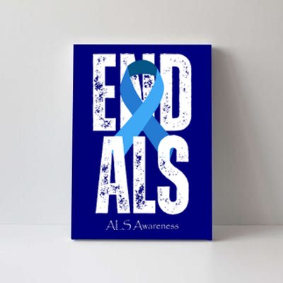 End Als Awareness Month Ribbon Canvas