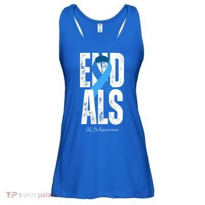 End Als Awareness Month Ribbon Ladies Essential Flowy Tank