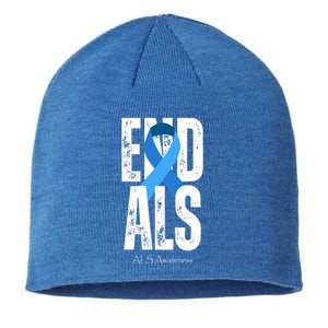 End Als Awareness Month Ribbon Sustainable Beanie