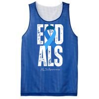 End Als Awareness Month Ribbon Mesh Reversible Basketball Jersey Tank