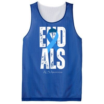 End Als Awareness Month Ribbon Mesh Reversible Basketball Jersey Tank