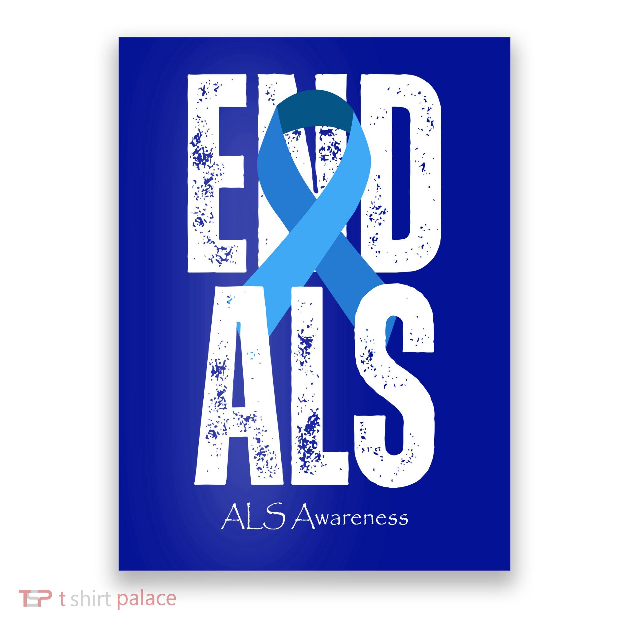 End Als Awareness Month Ribbon Poster