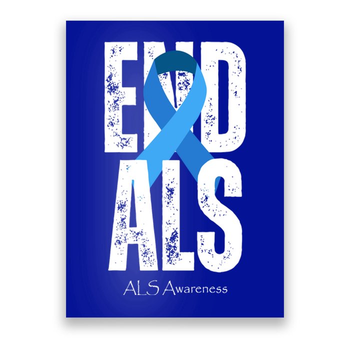 End Als Awareness Month Ribbon Poster