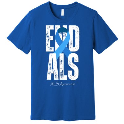 End Als Awareness Month Ribbon Premium T-Shirt