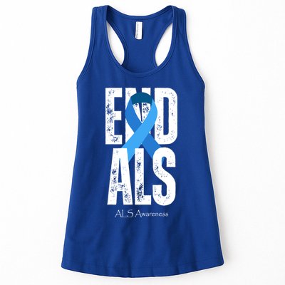 End Als Awareness Month Ribbon Womens Tank Top
