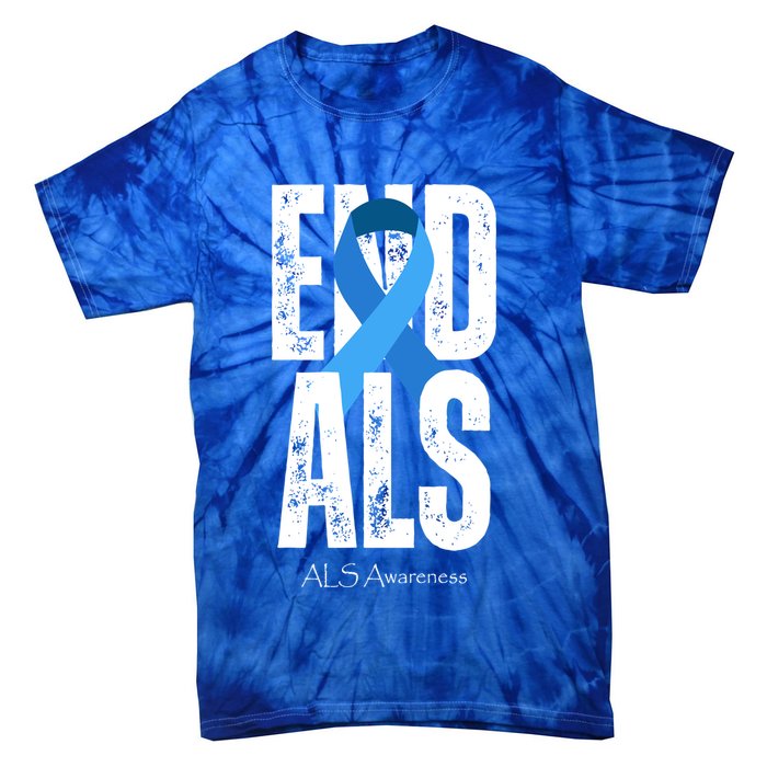 End Als Awareness Month Ribbon Tie-Dye T-Shirt