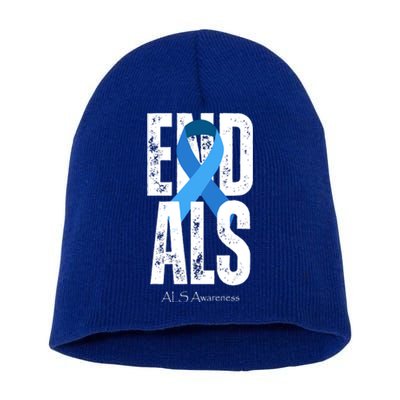 End Als Awareness Month Ribbon Short Acrylic Beanie