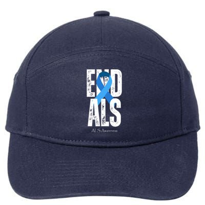 End Als Awareness Month Ribbon 7-Panel Snapback Hat