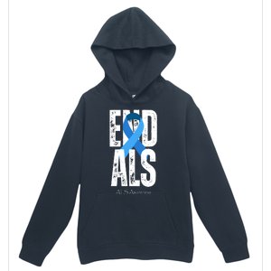 End Als Awareness Month Ribbon Urban Pullover Hoodie