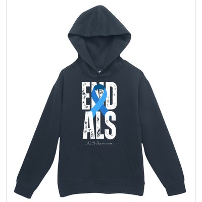 End Als Awareness Month Ribbon Urban Pullover Hoodie