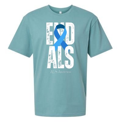 End Als Awareness Month Ribbon Sueded Cloud Jersey T-Shirt