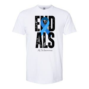 End Als Awareness Month Ribbon Softstyle CVC T-Shirt