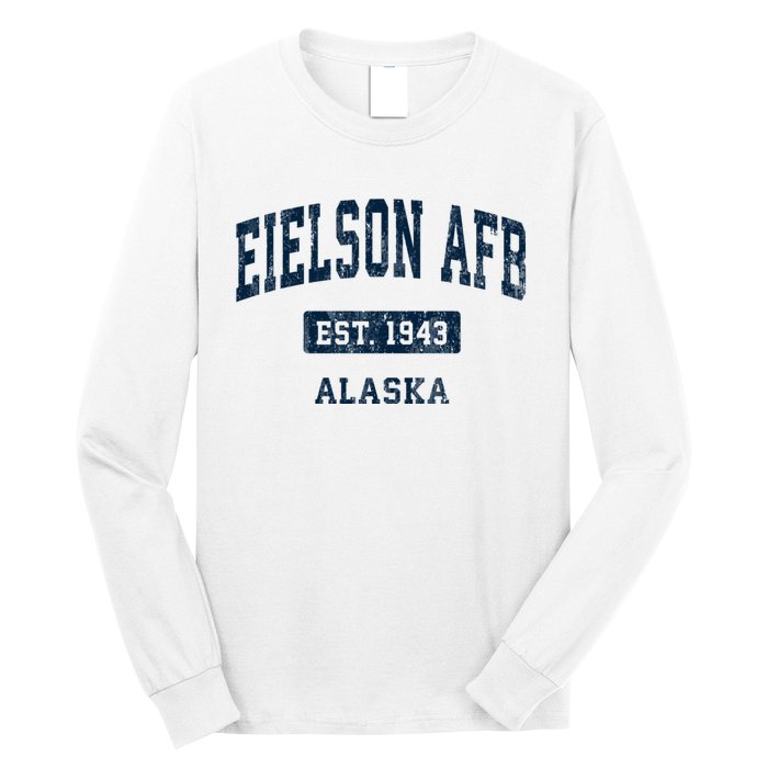 Eielson Afb Alaska Ak Vintage Sports Established Long Sleeve Shirt