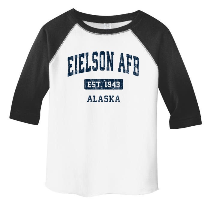 Eielson Afb Alaska Ak Vintage Sports Established Toddler Fine Jersey T-Shirt