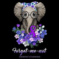 Elephant AlzheimerS Awareness Purple Ribbon Backpack