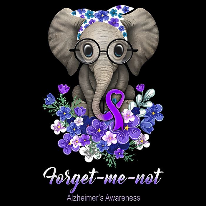 Elephant AlzheimerS Awareness Purple Ribbon Backpack