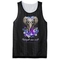 Elephant AlzheimerS Awareness Purple Ribbon Mesh Reversible Basketball Jersey Tank