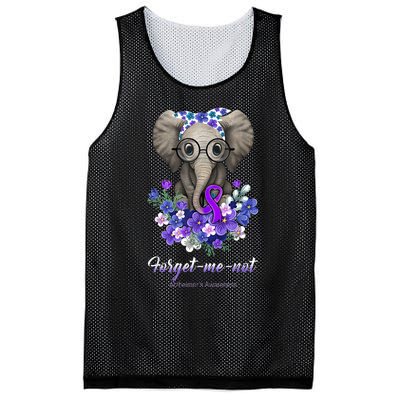 Elephant AlzheimerS Awareness Purple Ribbon Mesh Reversible Basketball Jersey Tank