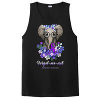 Elephant AlzheimerS Awareness Purple Ribbon PosiCharge Competitor Tank