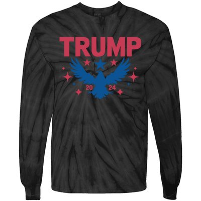 Empower America Again Donald Trump 2024 Presidential Campaign Tie-Dye Long Sleeve Shirt