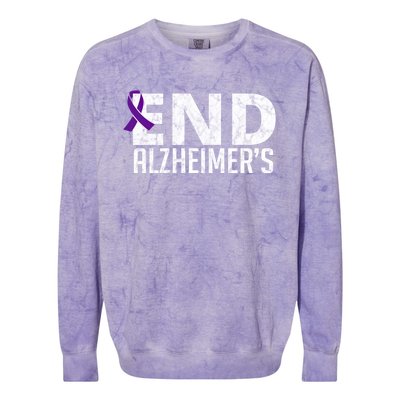 End Alzheimer's Awareness Month Gift Colorblast Crewneck Sweatshirt