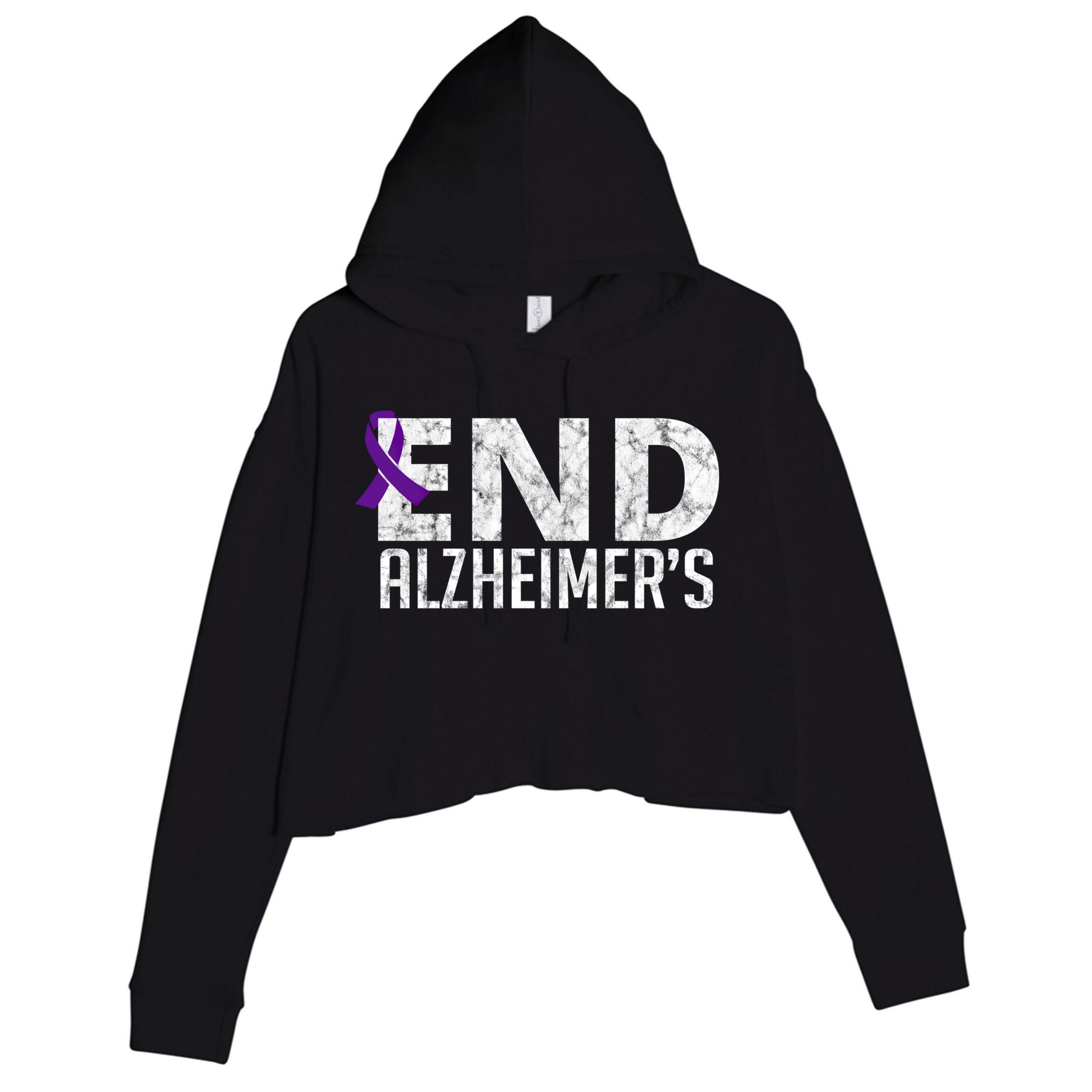 End Alzheimer's Awareness Month Gift Crop Fleece Hoodie