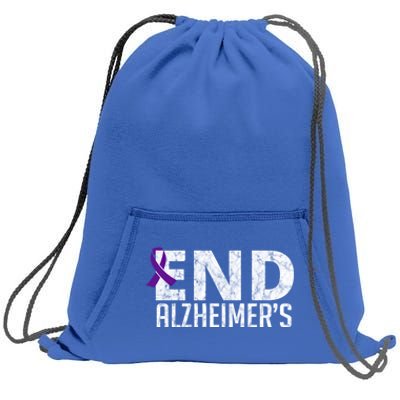 End Alzheimer's Awareness Month Gift Sweatshirt Cinch Pack Bag