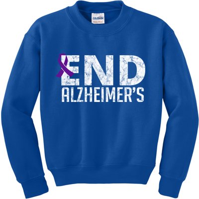 End Alzheimer's Awareness Month Gift Kids Sweatshirt