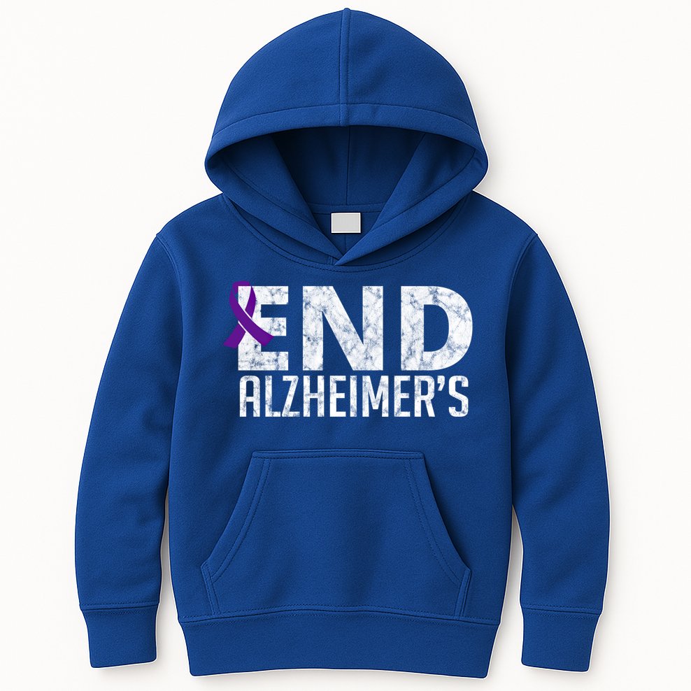 End Alzheimer's Awareness Month Gift Kids Hoodie