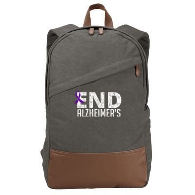 End Alzheimer's Awareness Month Gift Cotton Canvas Backpack