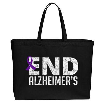 End Alzheimer's Awareness Month Gift Cotton Canvas Jumbo Tote