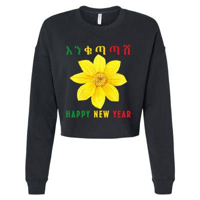 Enkutatash Adey Abeba Happy New Year Ethiopian Eritrean Cropped Pullover Crew