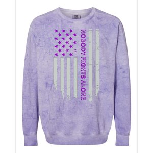 Epilepsy Awareness American Flag Epilepsy Gift Colorblast Crewneck Sweatshirt