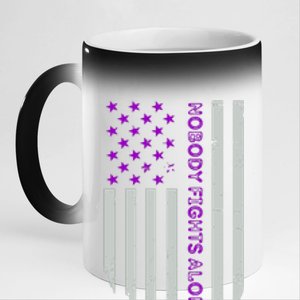 Epilepsy Awareness American Flag Epilepsy Gift 11oz Black Color Changing Mug