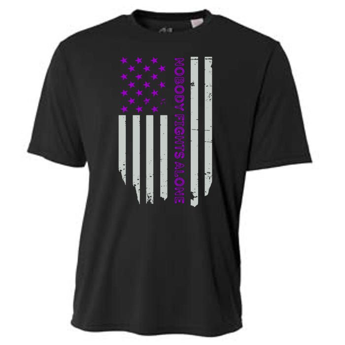 Epilepsy Awareness American Flag Epilepsy Gift Cooling Performance Crew T-Shirt