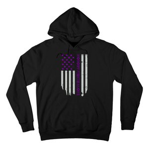 Epilepsy Awareness American Flag Epilepsy Gift Hoodie